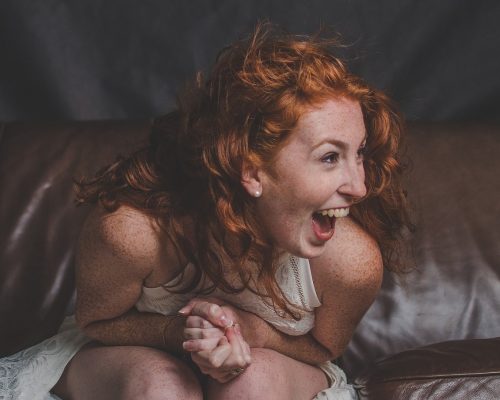 lachende vrouw